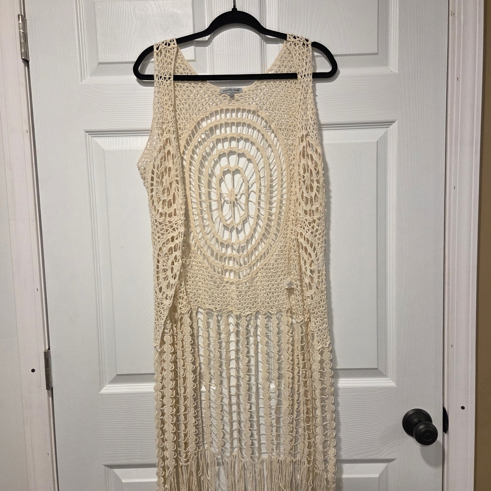 Charlotte Russe Cream Crochet Vest